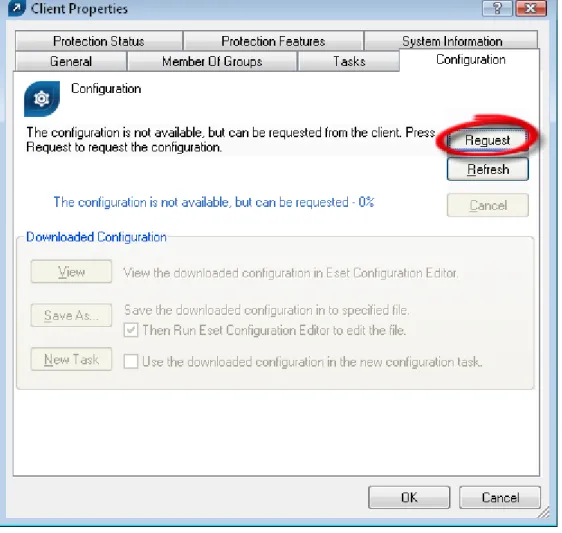 Figure 5  Click Request to retrieve missing information from inferior ERA Servers.