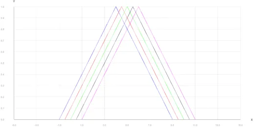 Fig. 5. Discretized triangular CT2 MF