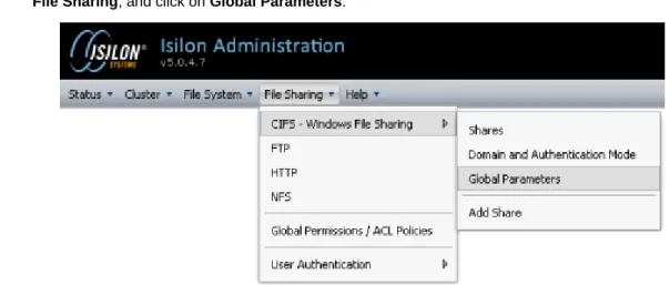 Figure 9 - Configuring SnapshotIQ for Windows Shadow Copy 