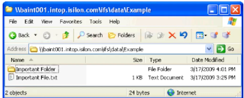 Figure 14 - Important Folder restored 