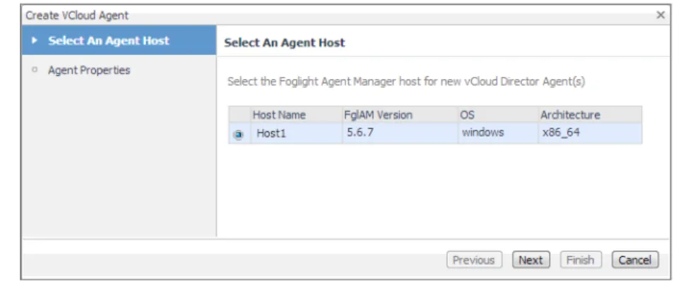 Figure 12. Create vCloud Agent wizard