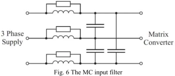 Fig. 5 The 9 switch, 3 phase to 3 phase MC 