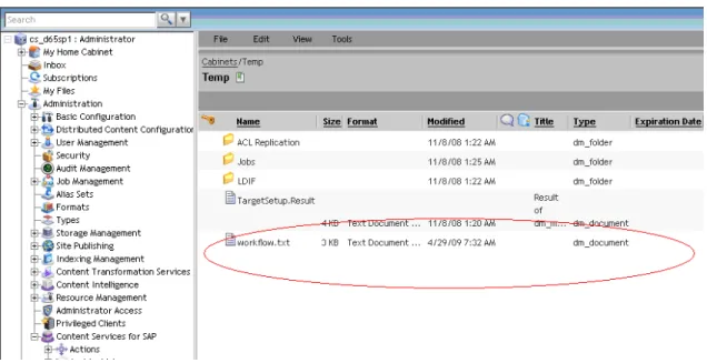 Figure 6. The title of the document is blank before the execution of the Replicate SAP job  You create the Replicate SAP action with the following configuration: 