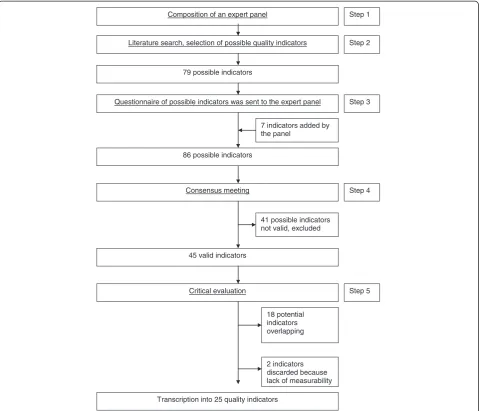 Figure 1 The process of quality indicator development according to the RAND-modified Delphi method for prevention andmanagement of PPH in primary care in the Netherlands.