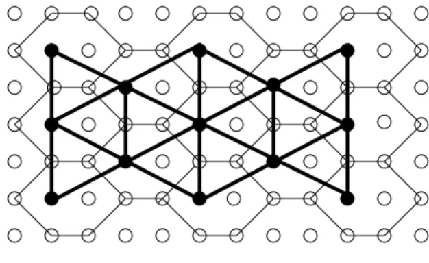 Figure 1. The grid-graph built on the hexago- hexago-nal structure of an image