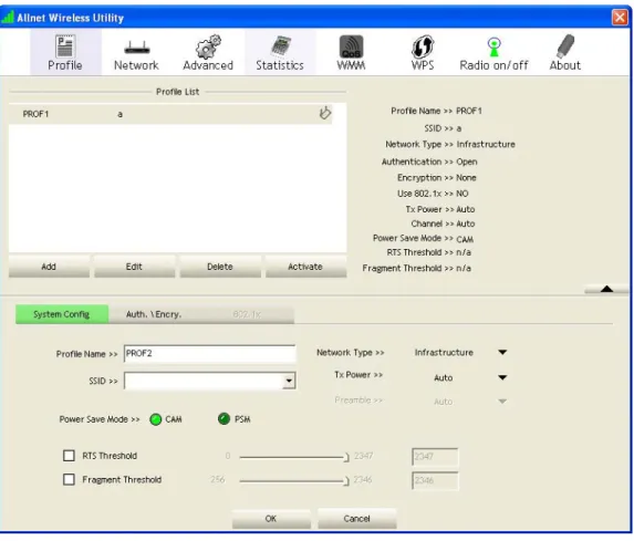 Figure 10: Profile Screen  Data - Profile Screen  
