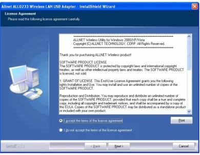 Figure 2: License Agreement Screen 