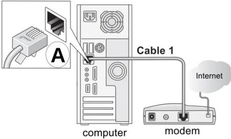 Figure 3-1:  Disconnect the Ethernet cable from the computer 