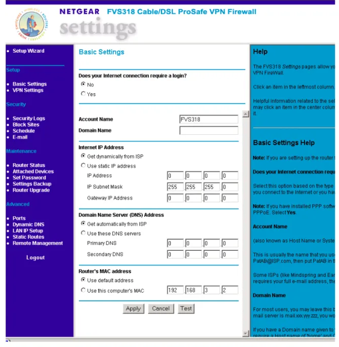 Figure 4-2. Browser-based configuration main menu