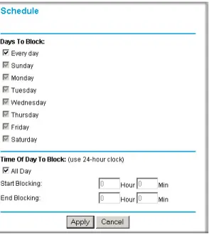 Figure 4-4:  Schedule menu