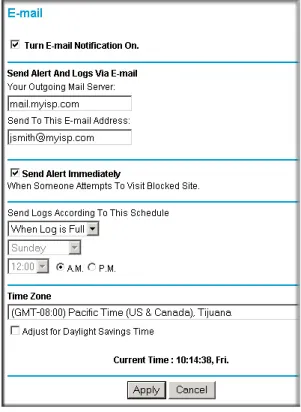 Figure 4-6:  Email menu