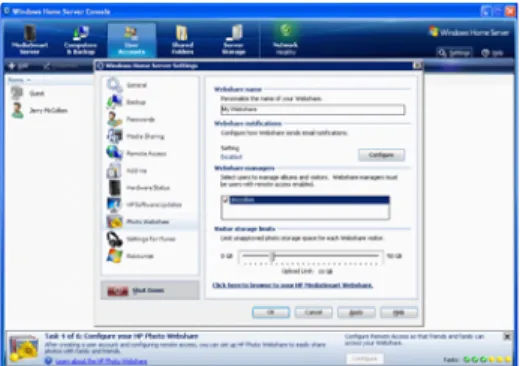 Figure 11: Step 4 of 6: Configure your HP Photo Webshare