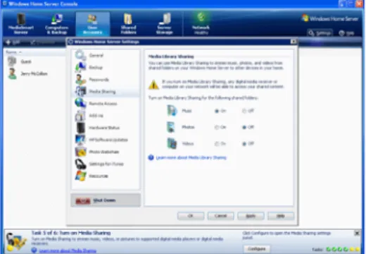 Figure 12: Step 5 of 6: Turn on Media Sharing