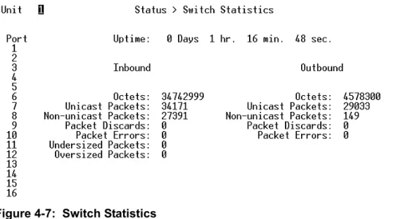 Figure 4-7:  Switch Statistics