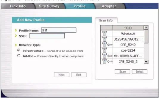 Figure 19   Station Mode: Profile: Add New Profile 