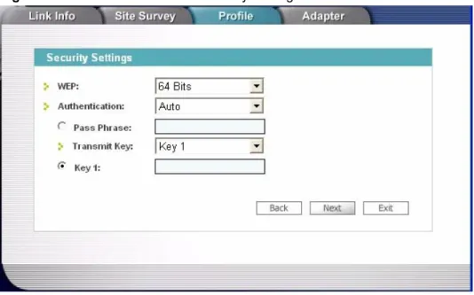 Figure 22   Station Mode: Profile: Security Settings 