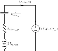 Fig. 6. Closed loop circulating current controller with arm balancingcontrol acting as a disturbance.