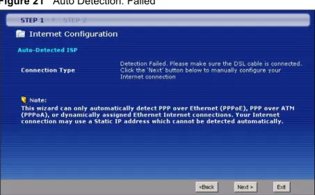 Figure 21   Auto Detection: Failed