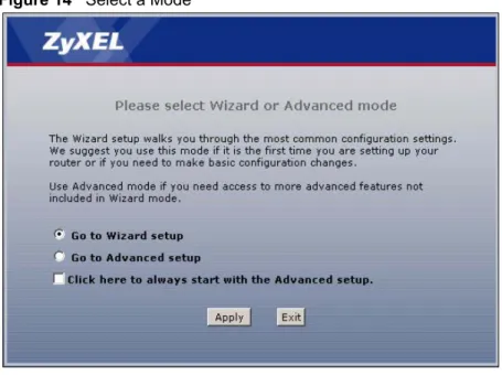Figure 14   Select a Mode