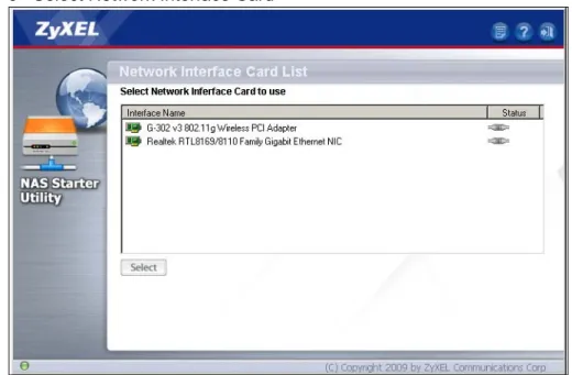 Figure 6   Select Network Interface Card