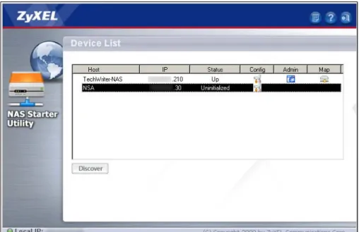 Figure 7   NAS Starter Utility