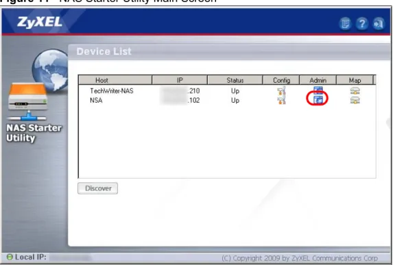 Figure 11   NAS Starter Utility Main Screen