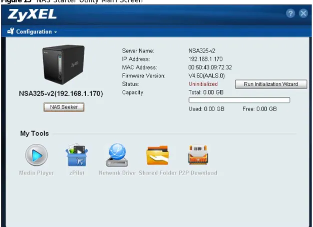 Figure 15   NAS Starter Utility Main Screen 