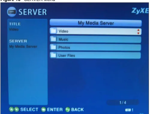 Figure 16   SERVER Menu
