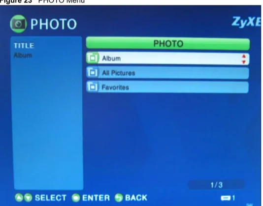 Figure 23   PHOTO Menu