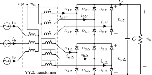Fig. 1. Two-stage dc-dc converter with medium frequency transformer.
