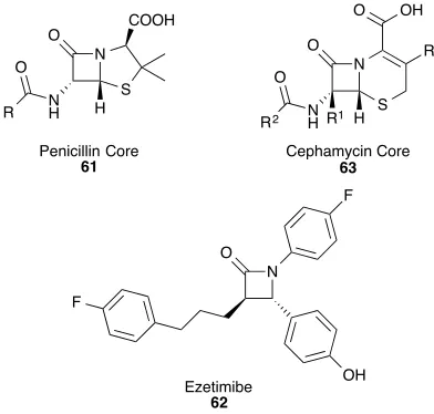 Figure 2.1: A Range of Molecules Containing the β-Lactam Motif 