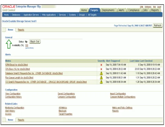 Figure 5  Oracle Exadata Storage Server Home Page