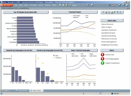 Figure 9. Hyperion Interactive Reporting: Sample Dashboard 
