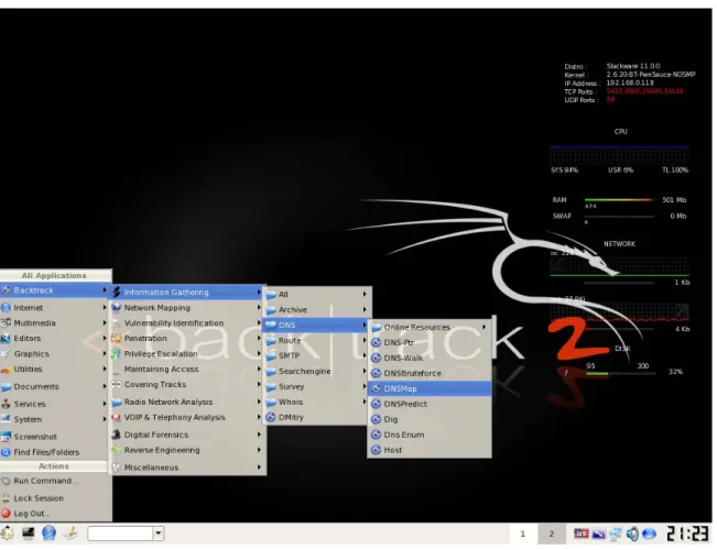 Figure 7.  Backtrack Screen Capture 