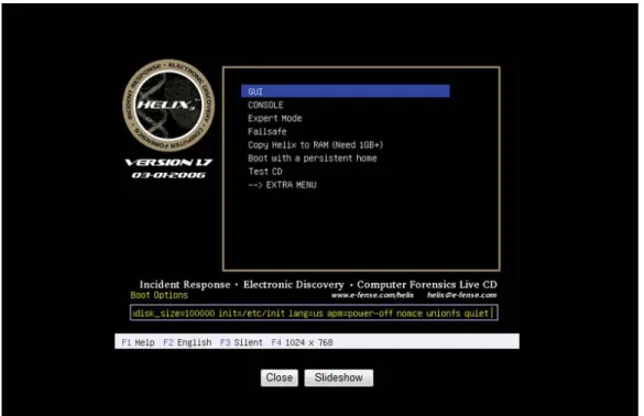 Figure 4.  Helix Boot Screen. 