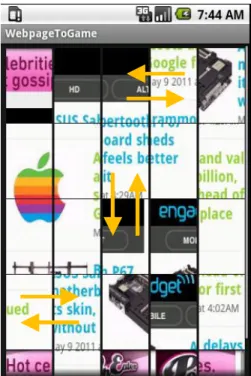 Figure 5.5 Grid Movement in Puzzle Game   