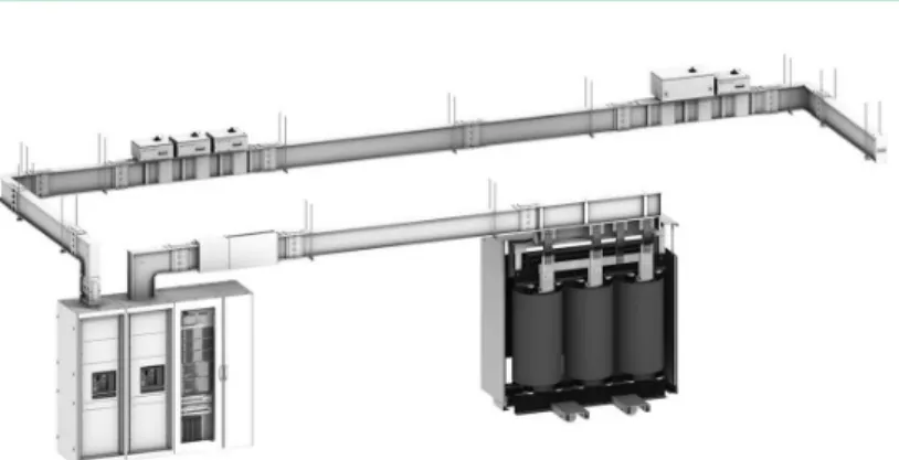Fig. E45 : A busway for high power distribution : Canalis KT (800 up to 1000 A)