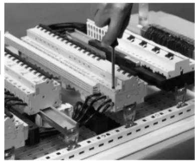 Fig. E30 : Assembly of a final distribution switchboard with  fixed functional units (Prisma Plus G)