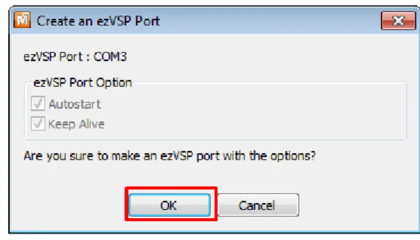 Figure 3-5 create an ezVSP port(2) 