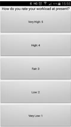 Fig. 5. Instantaneous Self-Assessment (ISA) recorder app.