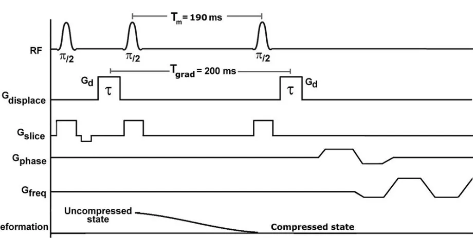 Figure 9. Pulse sequence diagram of a STEAM sequence for quasi-static MRE, with 