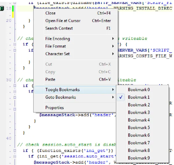 Figure 11 Toggling to Bookmark 1 