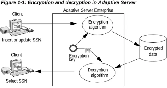 Figure 1-1: Encryption and decryption in Adaptive Server