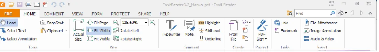 Fig. 4 HOME Tab 