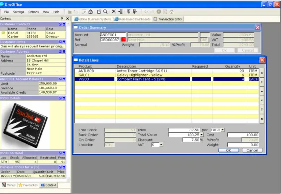 Figure 1.  Using Active Intelligence™ alongside Sales Order Processing helps users to get  the most out of each opportunity