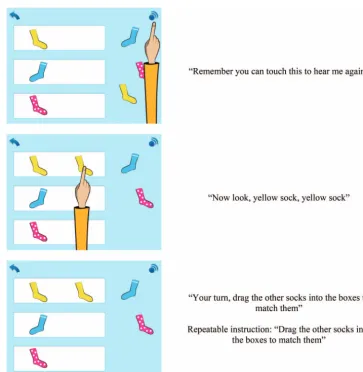 Figure 1.Example item and task instructions for Topic 1, Sorting and Matching.