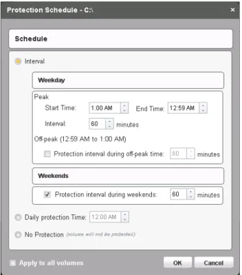 Figure 11.   Protection Schedule d ialog box