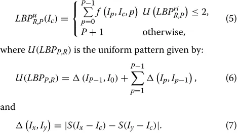 Fig. 2 Pattern extraction process for a given pixel using LBP and LVP operators with R = 1, P = 8, Ic = 35, and Ip = {71, 32, 91, 103, 21, 10, 34, 13}