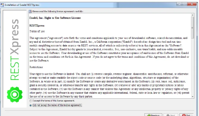Figure 2 – License Agreement window  Click Next. 