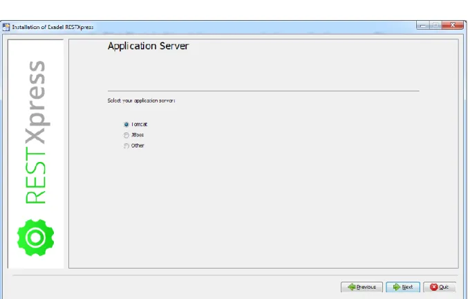 Figure 3 – Application Server window  Click Next. 